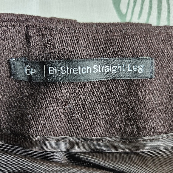 Talbots Bi-Stretch Straight Leg Brown Blue Trousers Size 6P - Picture 3 of 9